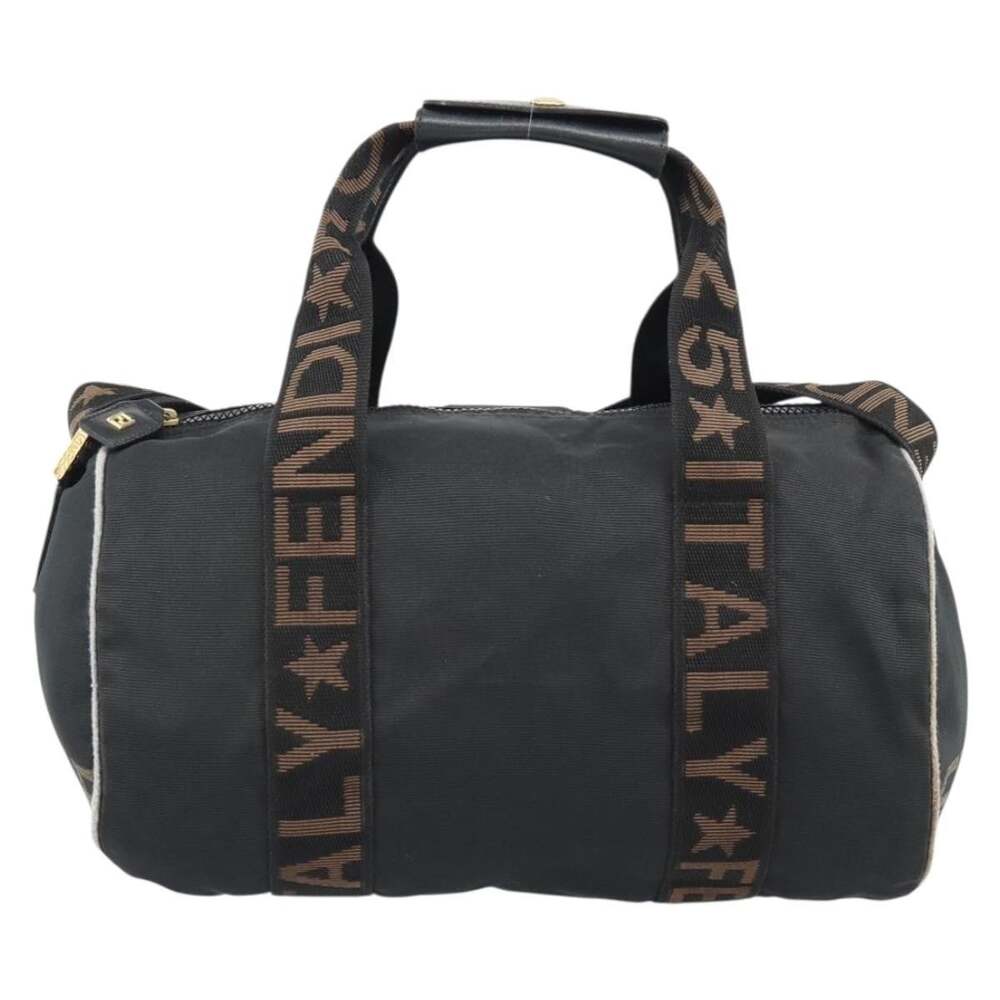 Fendi FF Canvas Handbag Black